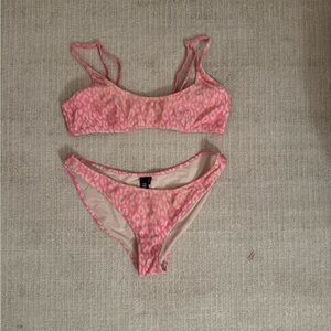 Triangl Pink Leopard Print Bikini Set